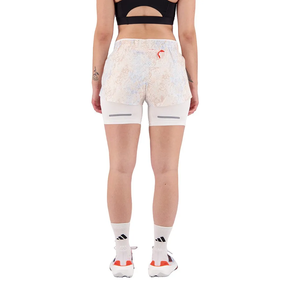 adidas Fast Aop 2 In 1 Kurze Hose female, White / alumina