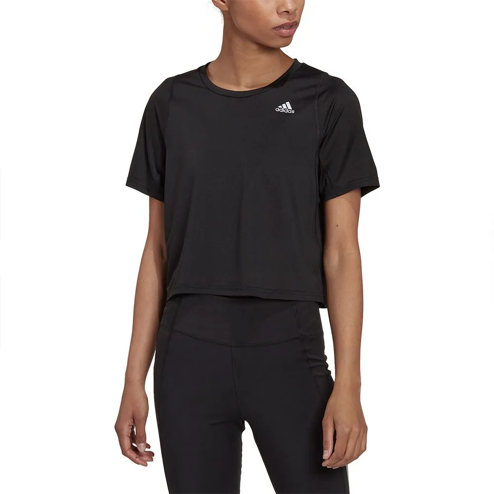 adidas Fast Crop Kurzarm-t-shirt female, Black adidas Fast Crop Kurzarm-t-shirt female, Black