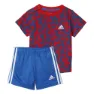 adidas I Summer Set Country Kurzarm-t-shirt male, Top scarlet / blue bottom blue / white