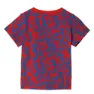 adidas I Summer Set Country Kurzarm-t-shirt male, Top scarlet / blue bottom blue / white
