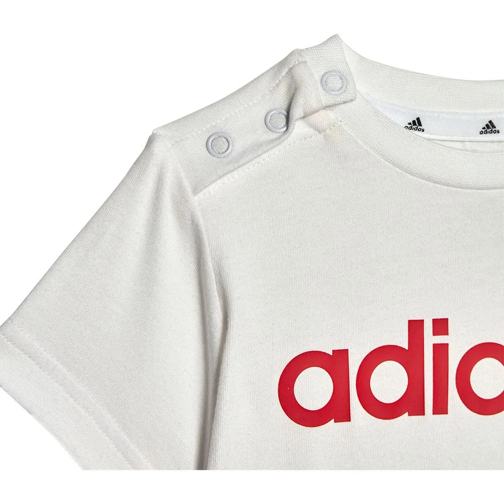 adidas Lin Co Set, Top:white / better scarlet bottom:black, 3-6MON