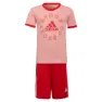 adidas Logo Kurzarm-set, Glory pink / vivid red / vivid red s21 / white, 5-6Y