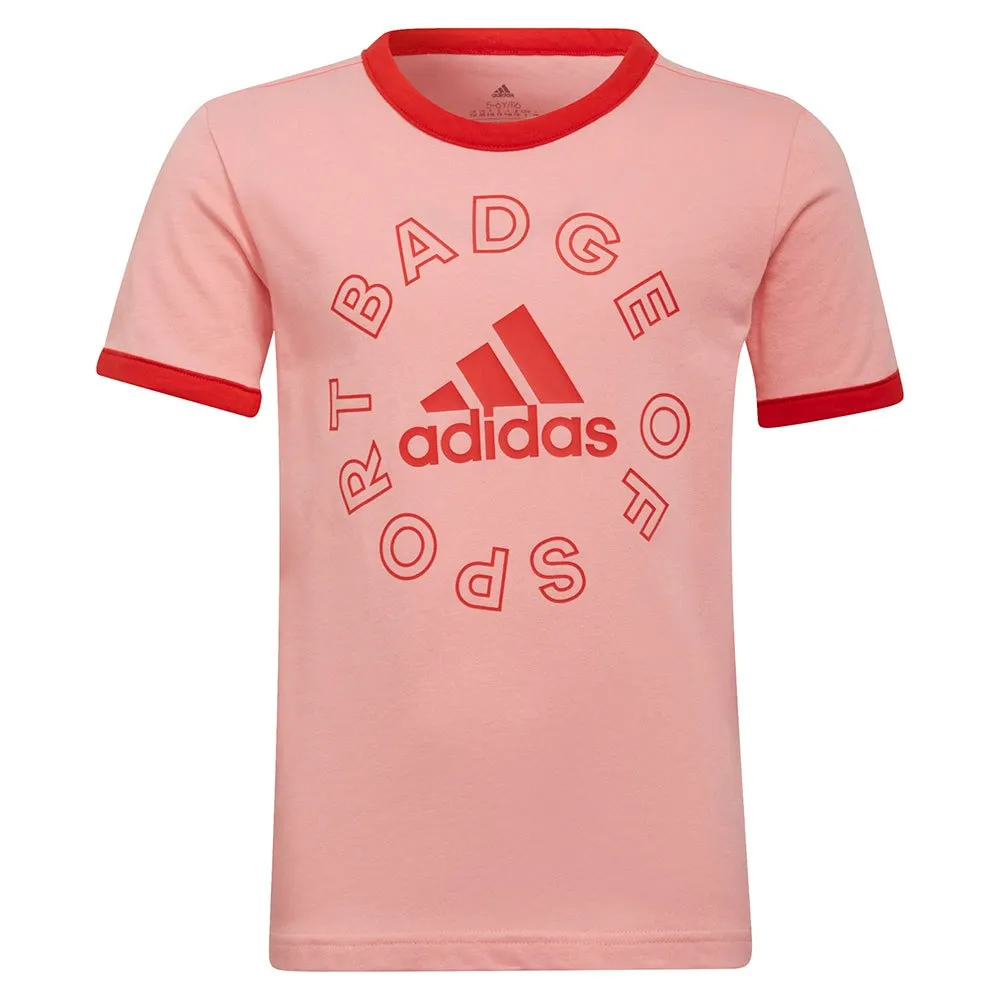 adidas Logo Kurzarm-set, Glory pink / vivid red / vivid red s21 / white, 5-6Y adidas Logo Kurzarm-set, Glory pink / vivid red / vivid red s21 / white, 5-6Y