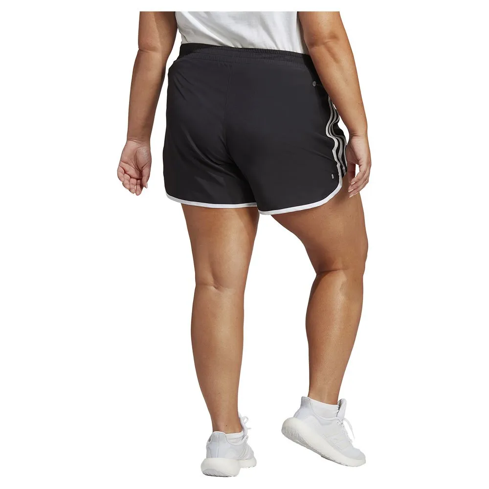 adidas Marathon 20 Plus Size Kurze Hose female, Black / white adidas Marathon 20 Plus Size Kurze Hose female, Black / white