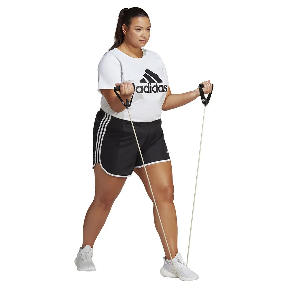adidas Marathon 20 Plus Size Kurze Hose female, Black / white adidas Marathon 20 Plus Size Kurze Hose female, Black / white