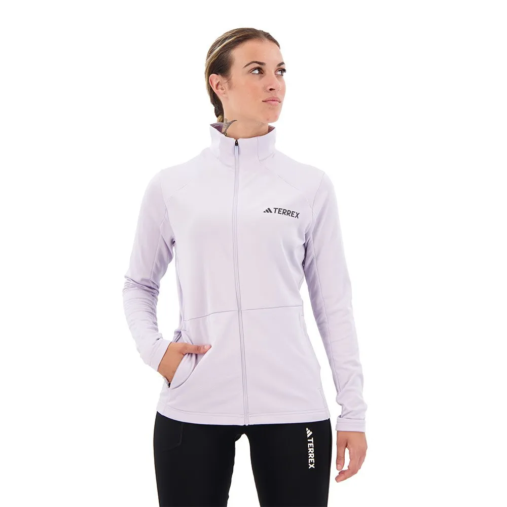 adidas Mt Fleece Mit Durchgehendem Reißverschluss, Silver dawn