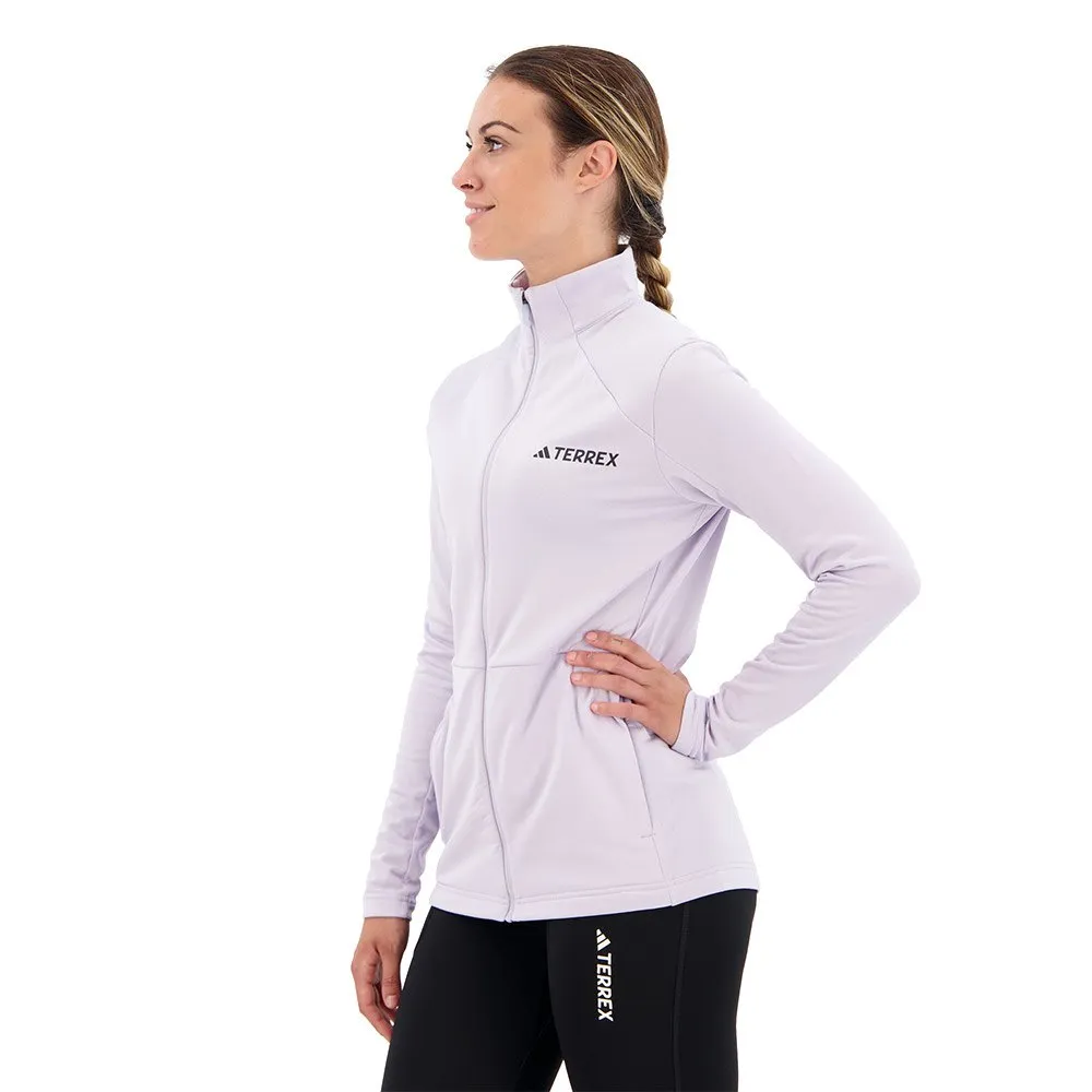 adidas Mt Fleece Mit Durchgehendem Reißverschluss, Silver dawn
