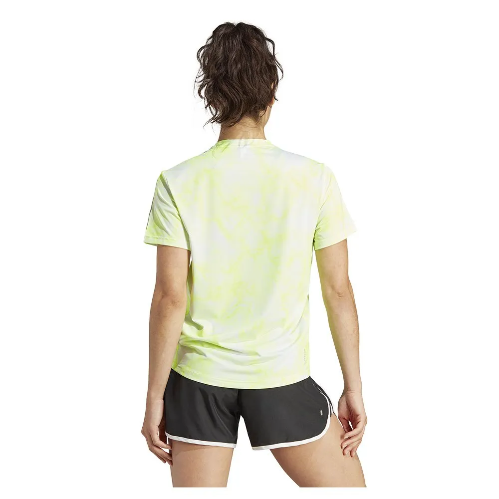 adidas Otr Aop Kurzarm-t-shirt female, White / luclem