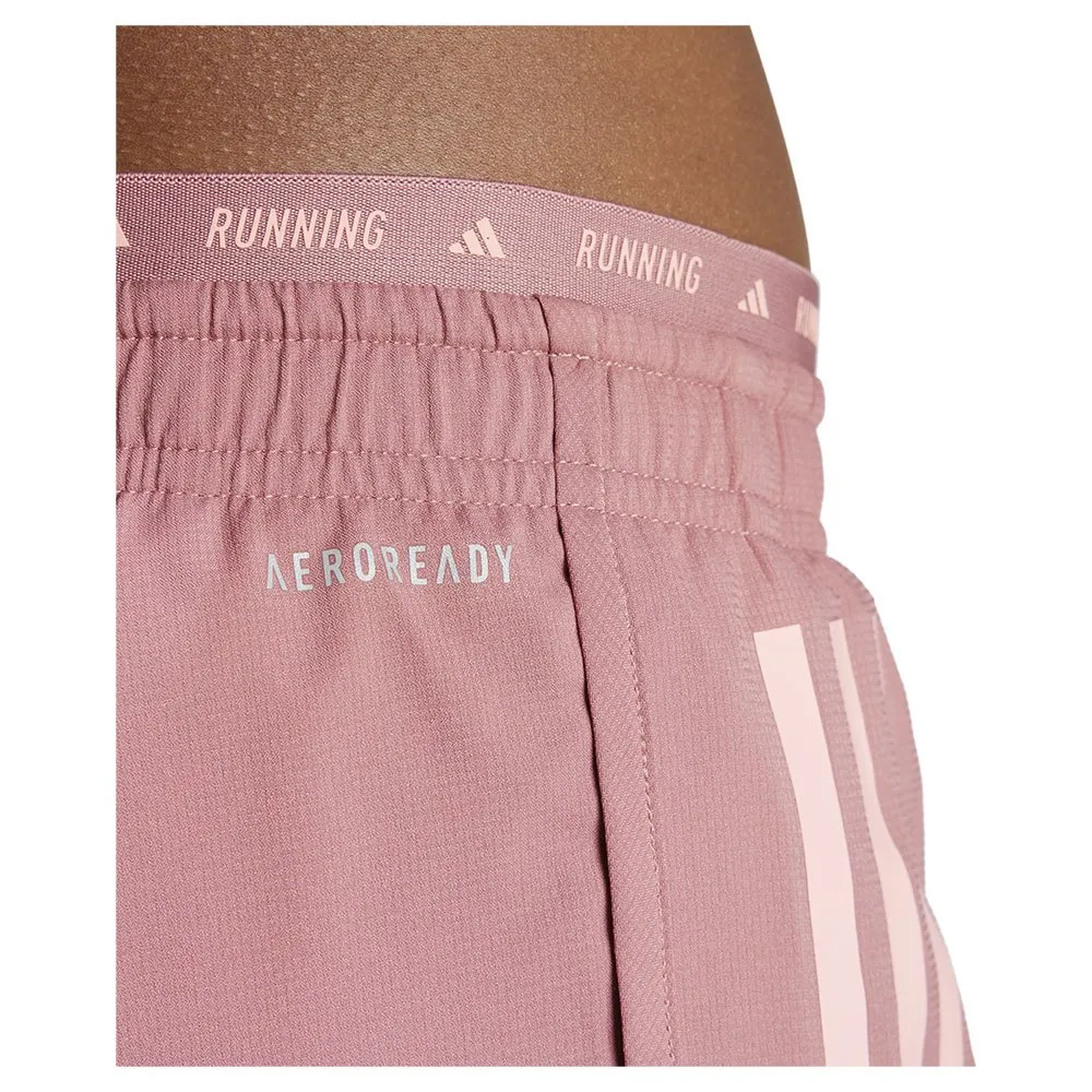 adidas Own The Run 3 Stripes 2in1 Kurze Hose female, Preloved crimson
