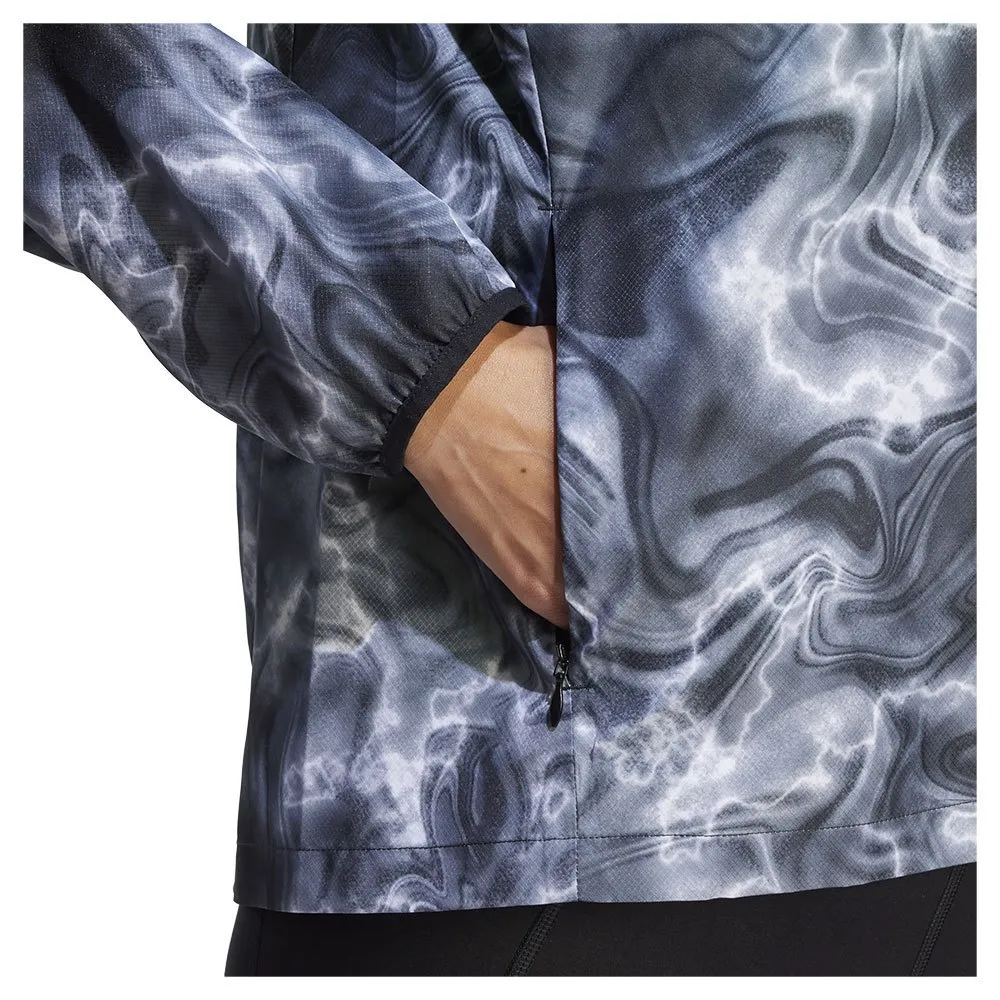 adidas Own The Run Allover Print Windbreaker Jacke female adidas Own The Run Allover Print Windbreaker Jacke female