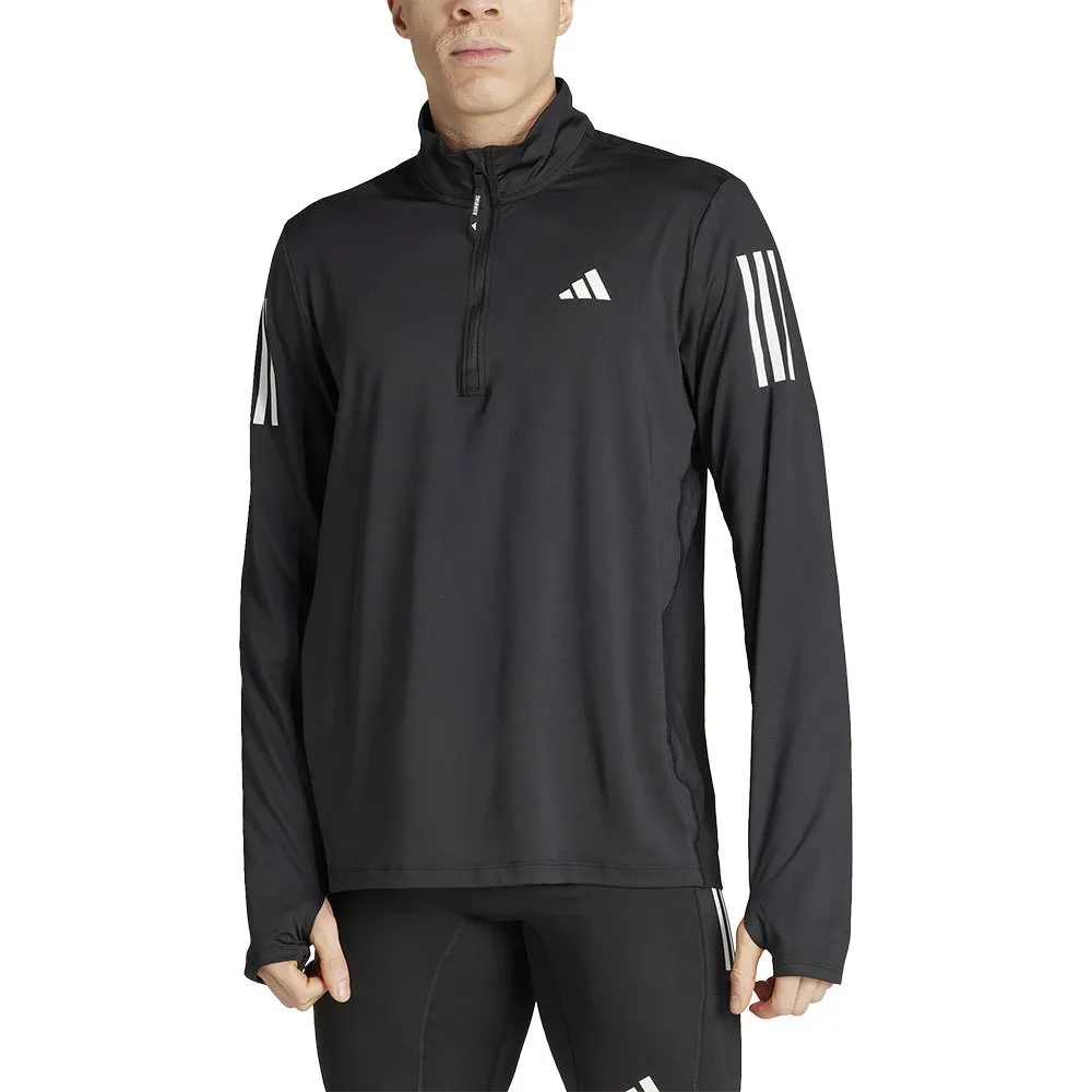 adidas Own The Run Base Halbreißverschluss-sweatshirt male, Black, Regular