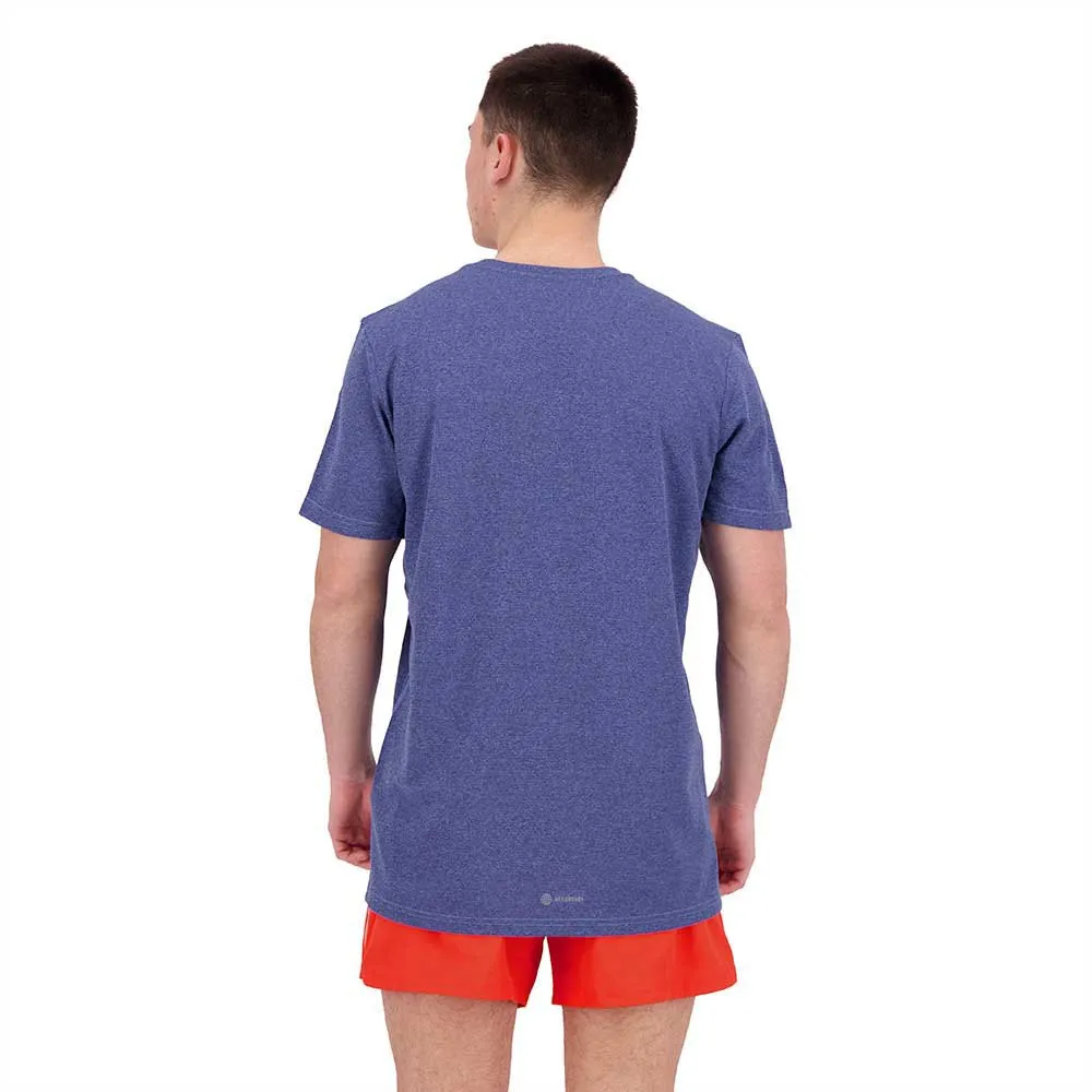 adidas Own The Run Heather Kurzarm-t-shirt male, Dark blue melange
