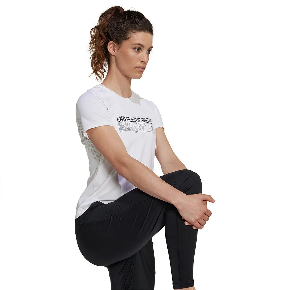 adidas Parley Run Fast Kurzarm-t-shirt female, White