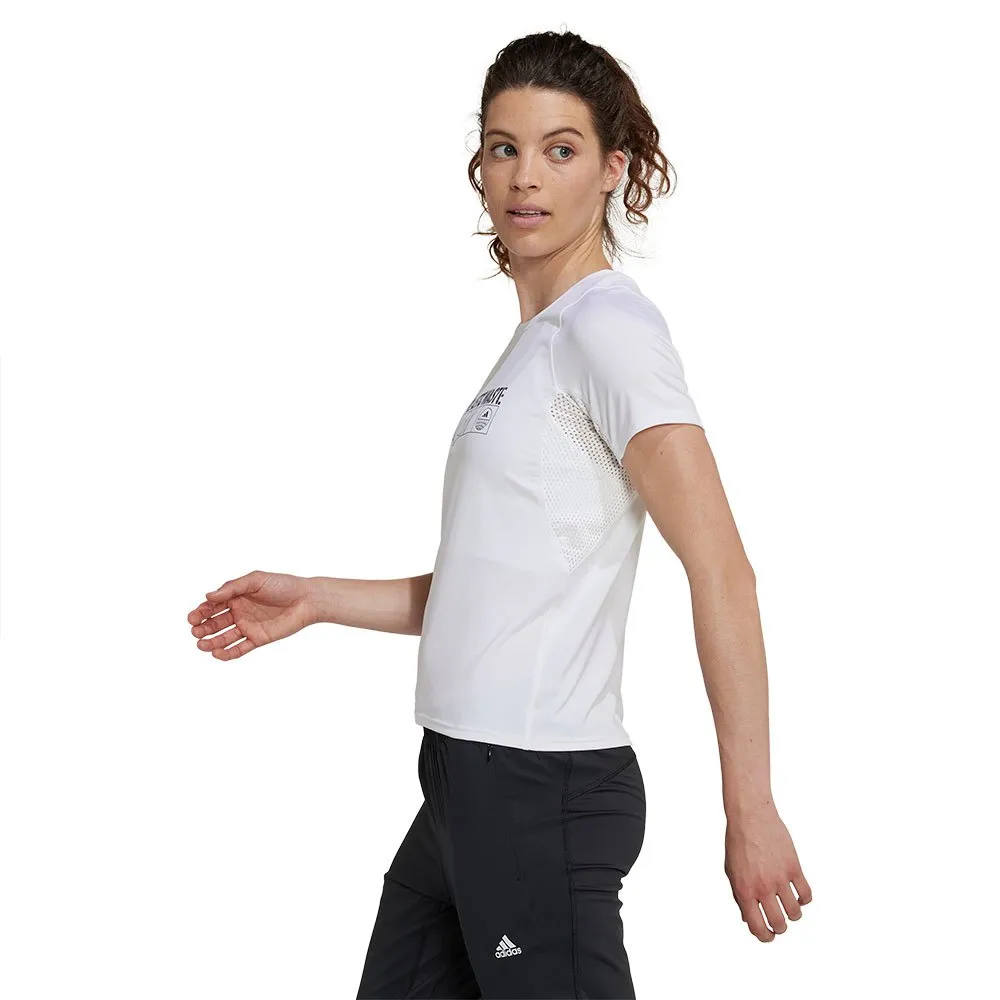 adidas Parley Run Fast Kurzarm-t-shirt female, White