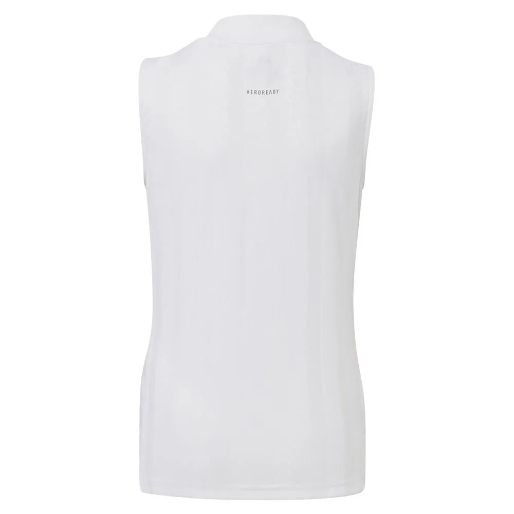 adidas Q3 Match ärmelloses T-shirt, White / scarlet, 7-8Y adidas Q3 Match ärmelloses T-shirt, White / scarlet, 7-8Y