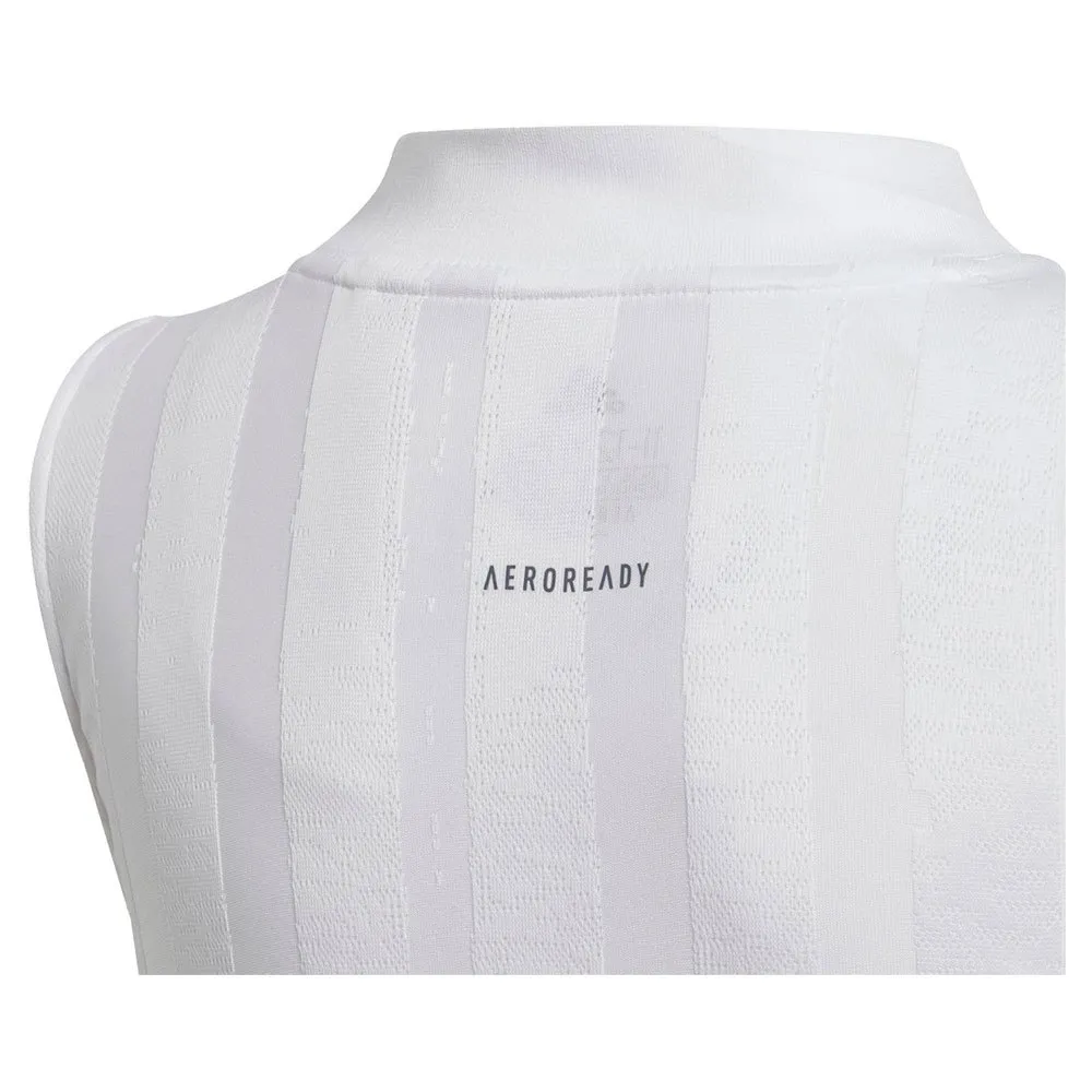 adidas Q3 Match ärmelloses T-shirt, White / scarlet, 7-8Y adidas Q3 Match ärmelloses T-shirt, White / scarlet, 7-8Y
