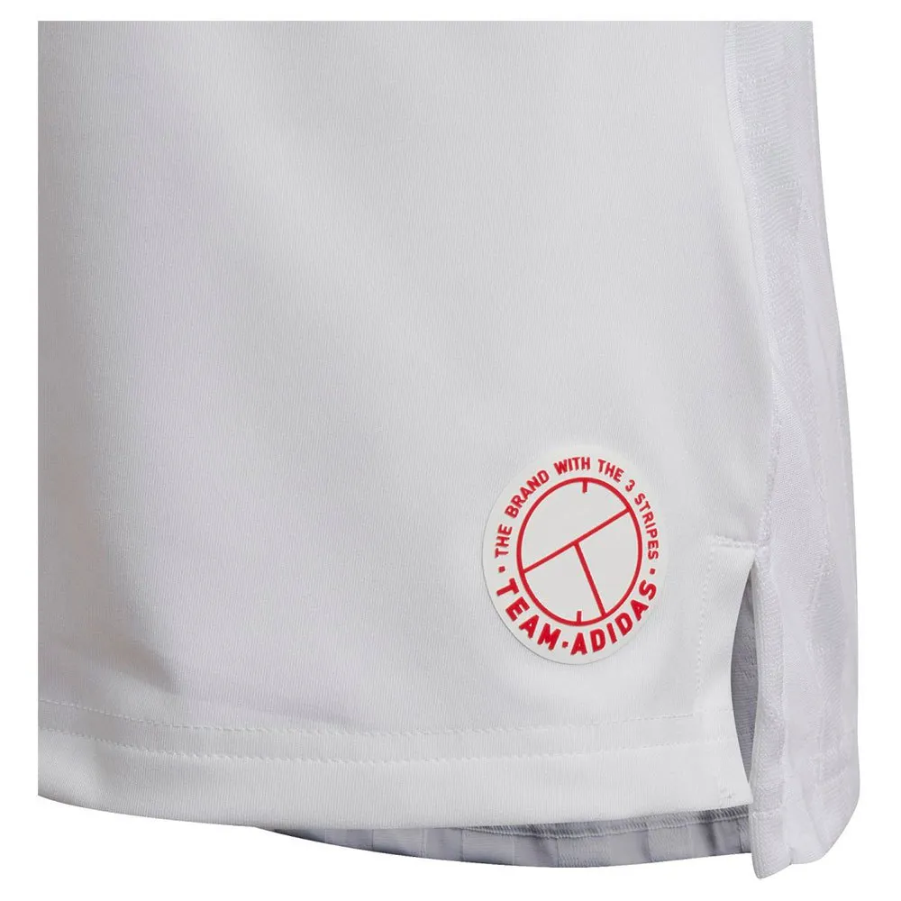 adidas Q3 Match ärmelloses T-shirt, White / scarlet, 7-8Y adidas Q3 Match ärmelloses T-shirt, White / scarlet, 7-8Y