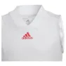 adidas Q3 Match ärmelloses T-shirt, White / scarlet, 7-8Y