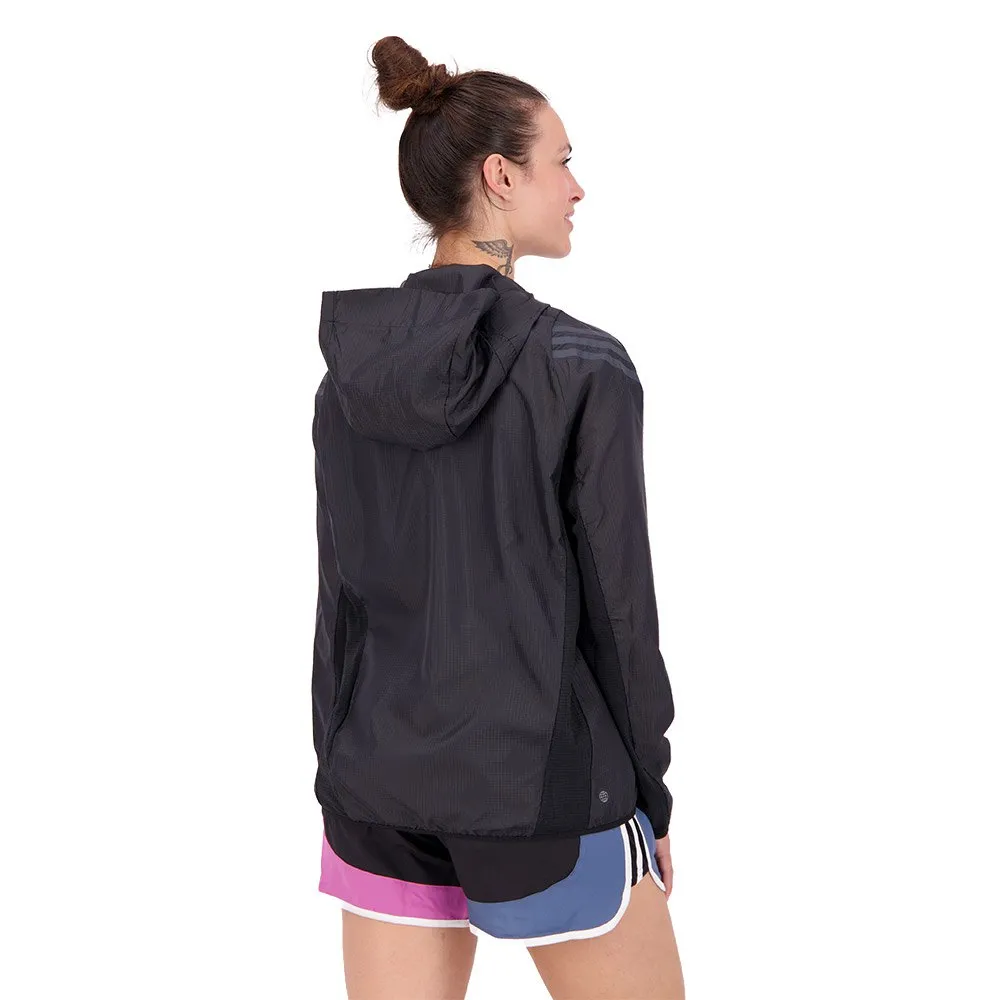 adidas Ri 3 Stripes Windbreak Jacke female, Black adidas Ri 3 Stripes Windbreak Jacke female, Black