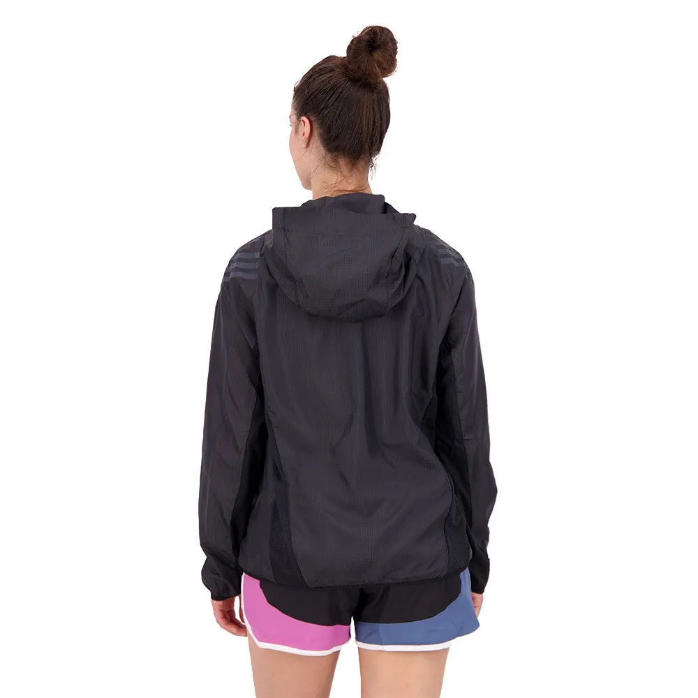 adidas Ri 3 Stripes Windbreak Jacke female, Black adidas Ri 3 Stripes Windbreak Jacke female, Black
