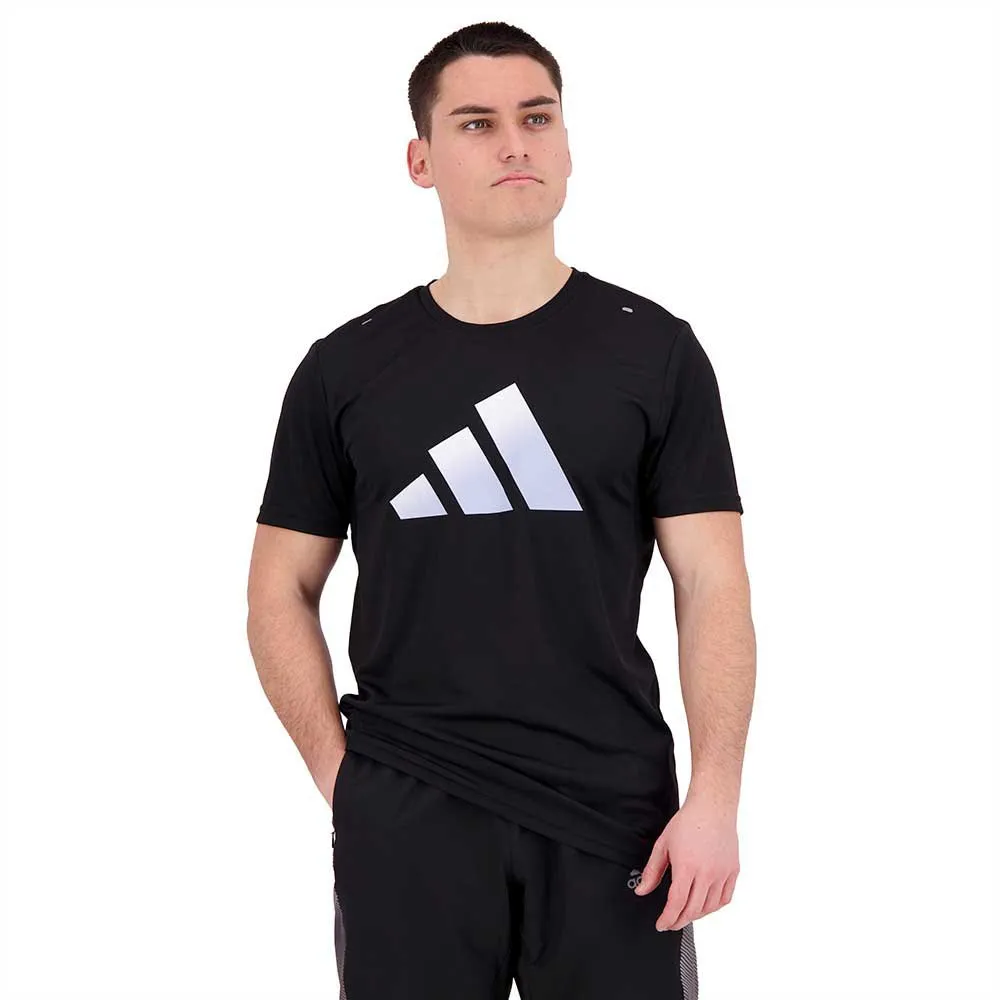adidas Run Icons 3 Bar Kurzarm-t-shirt male, Black adidas Run Icons 3 Bar Kurzarm-t-shirt male, Black