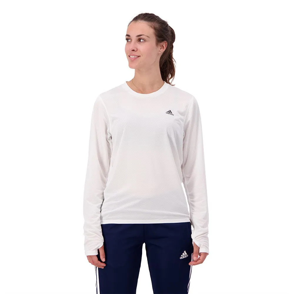 adidas Run Icons Langarm-t-shirt female, White adidas Run Icons Langarm-t-shirt female, White
