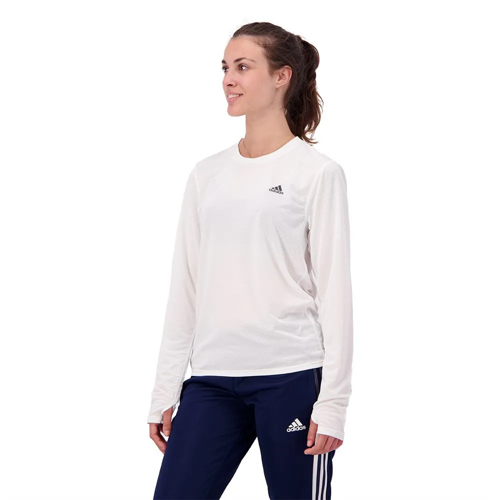 adidas Run Icons Langarm-t-shirt female, White adidas Run Icons Langarm-t-shirt female, White