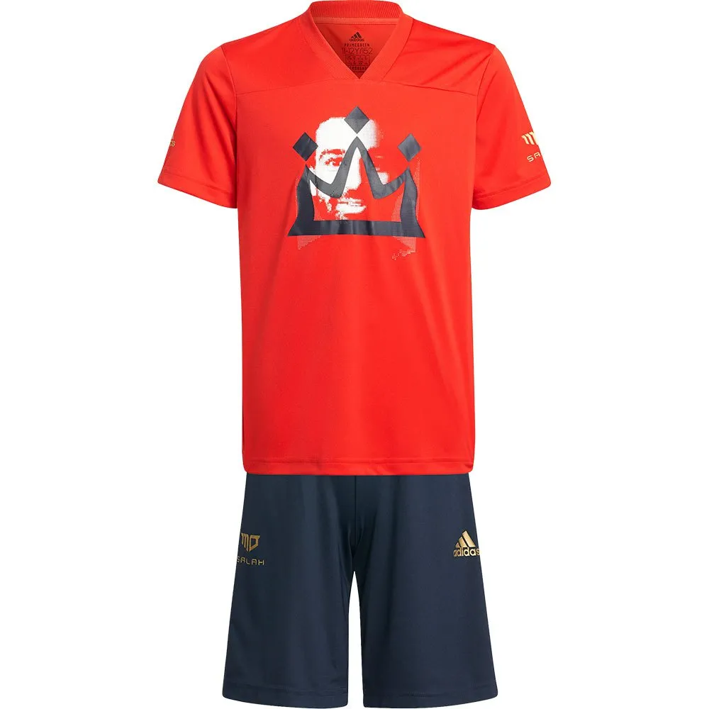 adidas Salah Kurzarm-set, Vivid red / white / gold metalic / legend ink f17 / gold metalic, 5-6Y