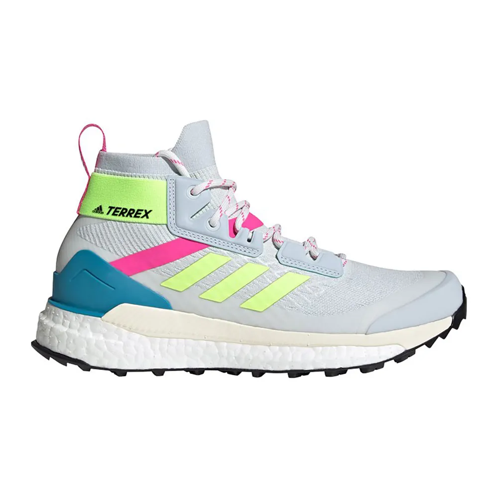adidas Terrex Free Hiker Primeblue Wanderstiefel, Halo blue / hi-res yellow / screaming pink adidas Terrex Free Hiker Primeblue Wanderstiefel, Halo blue / hi-res yellow / screaming pink