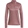 adidas Terrex Multi Halbreißverschluss-langarm-t-shirt, Quiet crimson