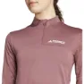 adidas Terrex Multi Halbreißverschluss-langarm-t-shirt, Quiet crimson