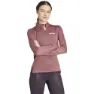 adidas Terrex Multi Halbreißverschluss-langarm-t-shirt, Quiet crimson