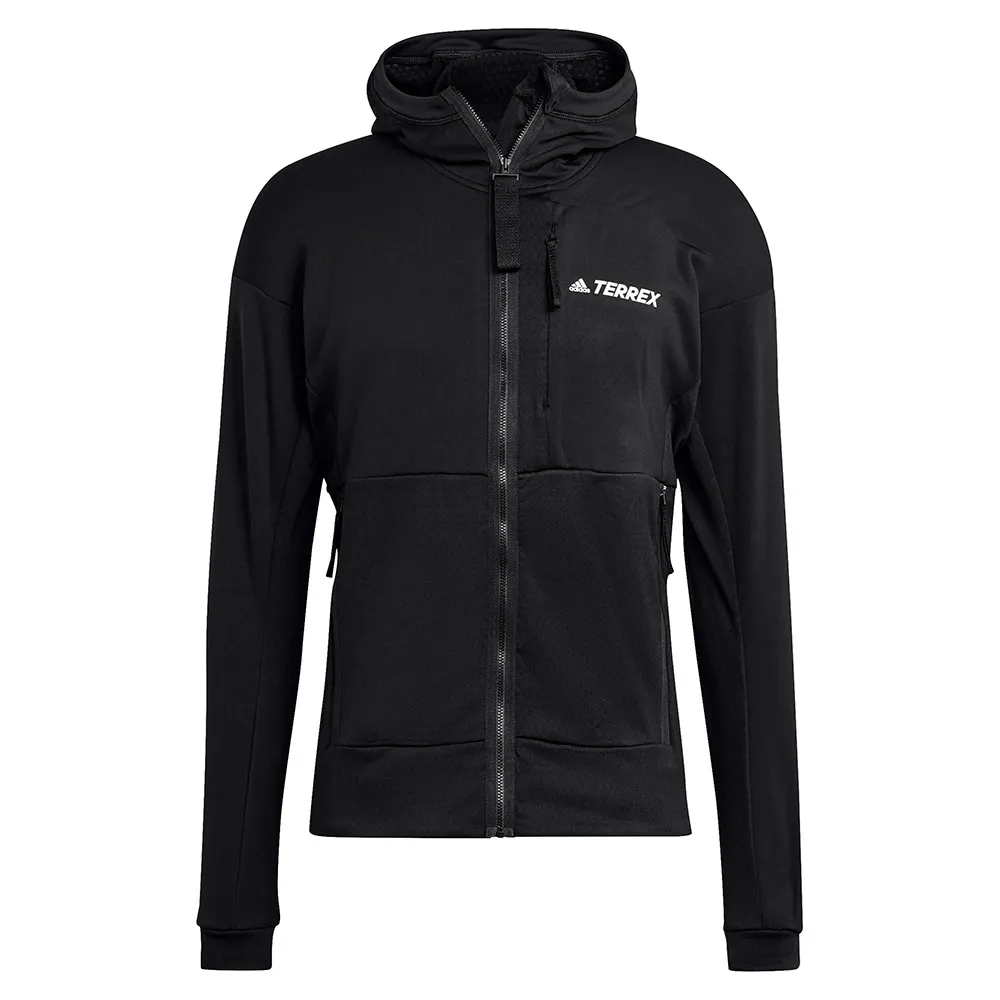 adidas Terrex Tech Flooce Hiking Kapuzenfleece, Black adidas Terrex Tech Flooce Hiking Kapuzenfleece, Black