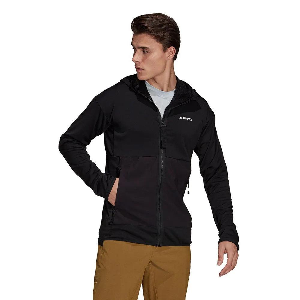 adidas Terrex Tech Lite Hiking Fleece Mit Durchgehendem Reißverschluss, Black adidas Terrex Tech Lite Hiking Fleece Mit Durchgehendem Reißverschluss, Black