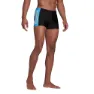 adidas Three Second Badehose Boxer, Black / real blue