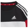 adidas Tiberio 3 Stripes Colorblock Langarm-set, Black / white / betsca, 0-3MON