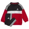 adidas Tiberio 3 Stripes Colorblock Langarm-set, Black / white / betsca, 0-3MON