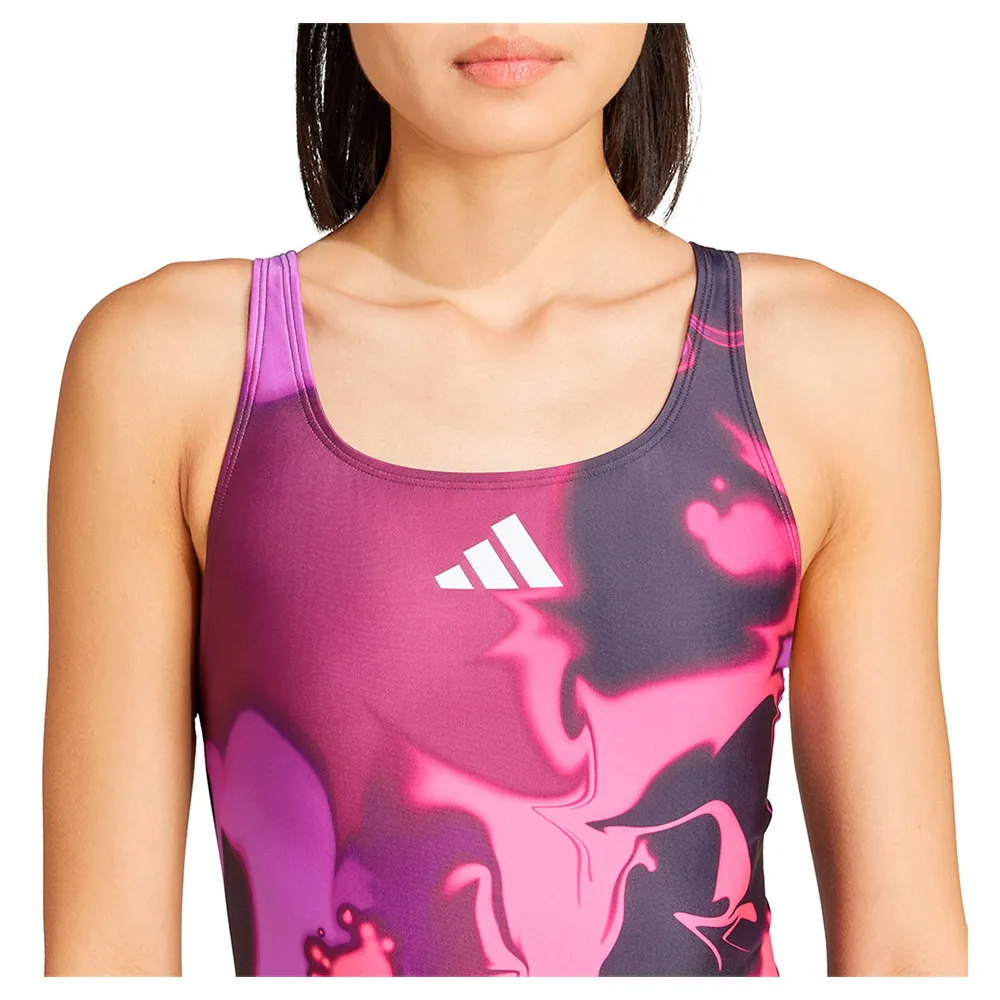 adidas Tie-dyed Graphic V-back Badeanzug female adidas Tie-dyed Graphic V-back Badeanzug female