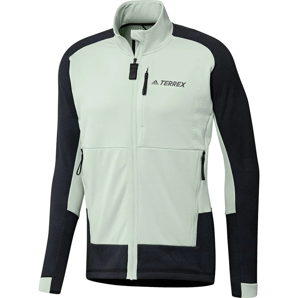 adidas Tx Flooce Fleece Mit Durchgehendem Reißverschluss, Linen green / black adidas Tx Flooce Fleece Mit Durchgehendem Reißverschluss, Linen green / black