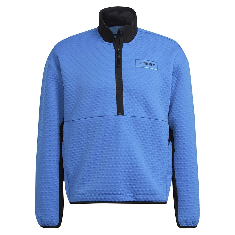 adidas Utilitas Fleece Mit Halbem Reißverschluss, Shock blue adidas Utilitas Fleece Mit Halbem Reißverschluss, Shock blue