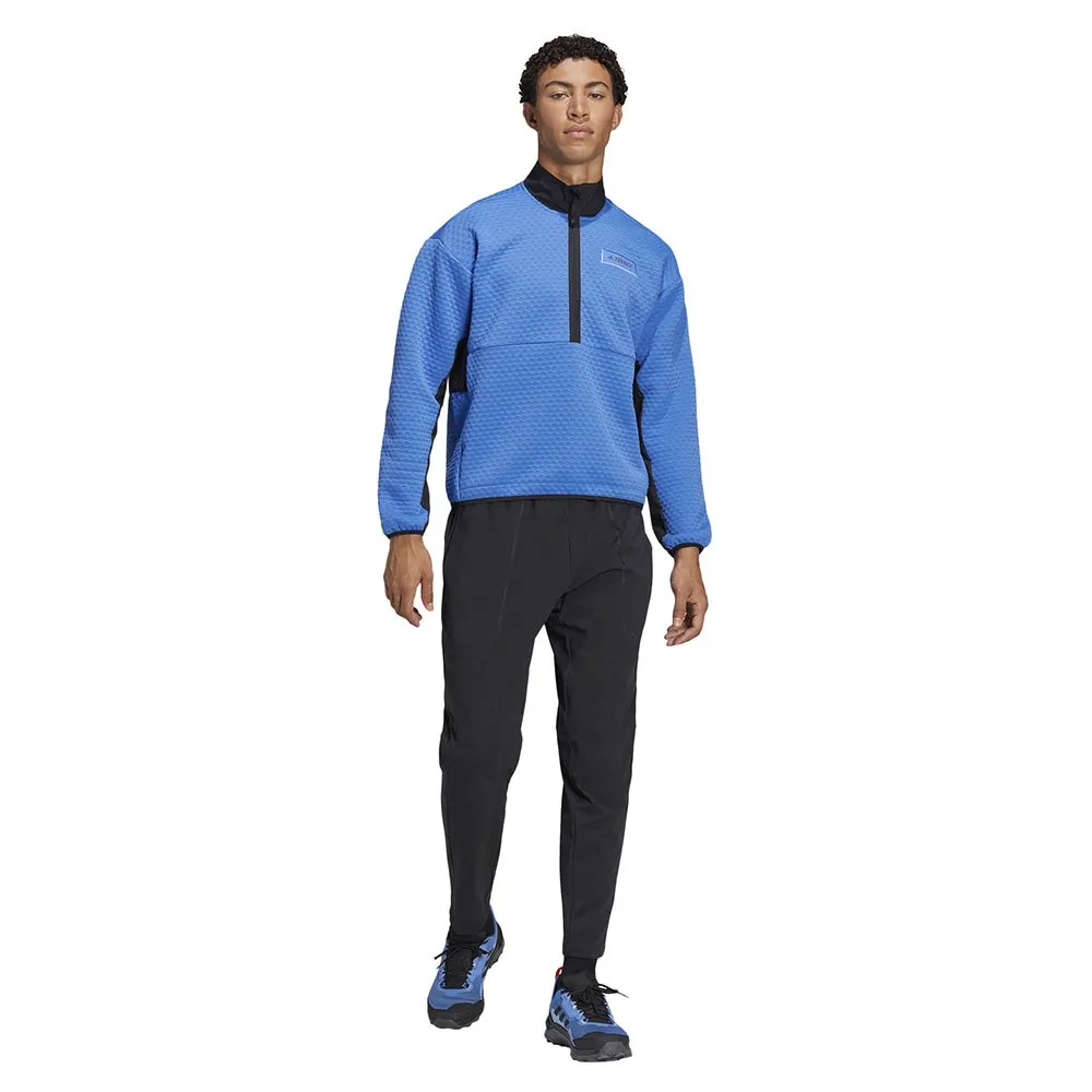 adidas Utilitas Fleece Mit Halbem Reißverschluss, Shock blue adidas Utilitas Fleece Mit Halbem Reißverschluss, Shock blue