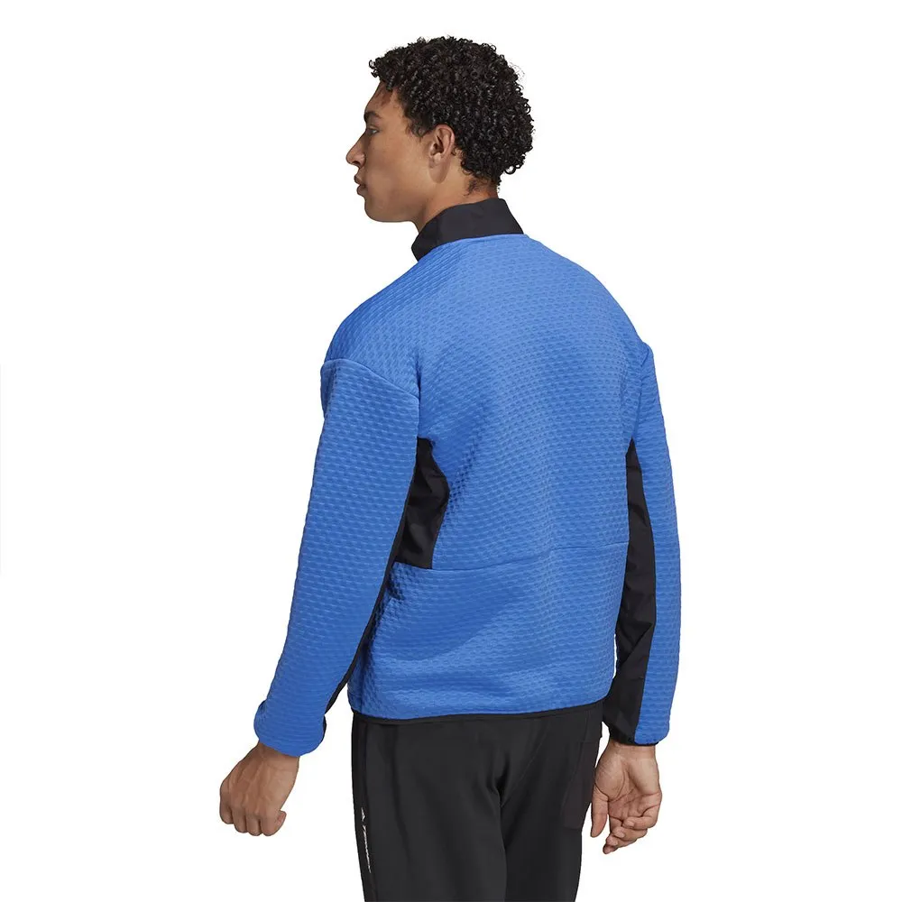 adidas Utilitas Fleece Mit Halbem Reißverschluss, Shock blue adidas Utilitas Fleece Mit Halbem Reißverschluss, Shock blue