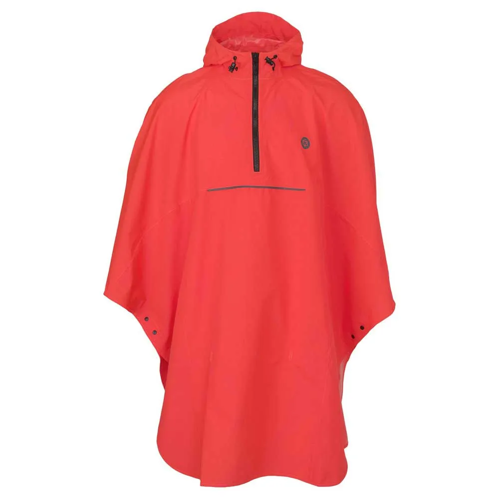 AGU Grant Essential Wasserdichter Poncho, Neon red AGU Grant Essential Wasserdichter Poncho, Neon red