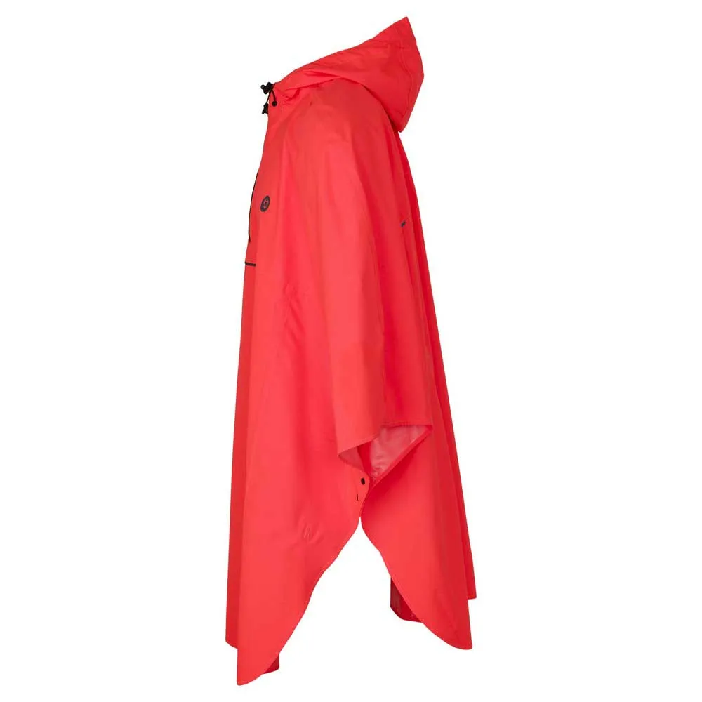 AGU Grant Essential Wasserdichter Poncho, Neon red AGU Grant Essential Wasserdichter Poncho, Neon red