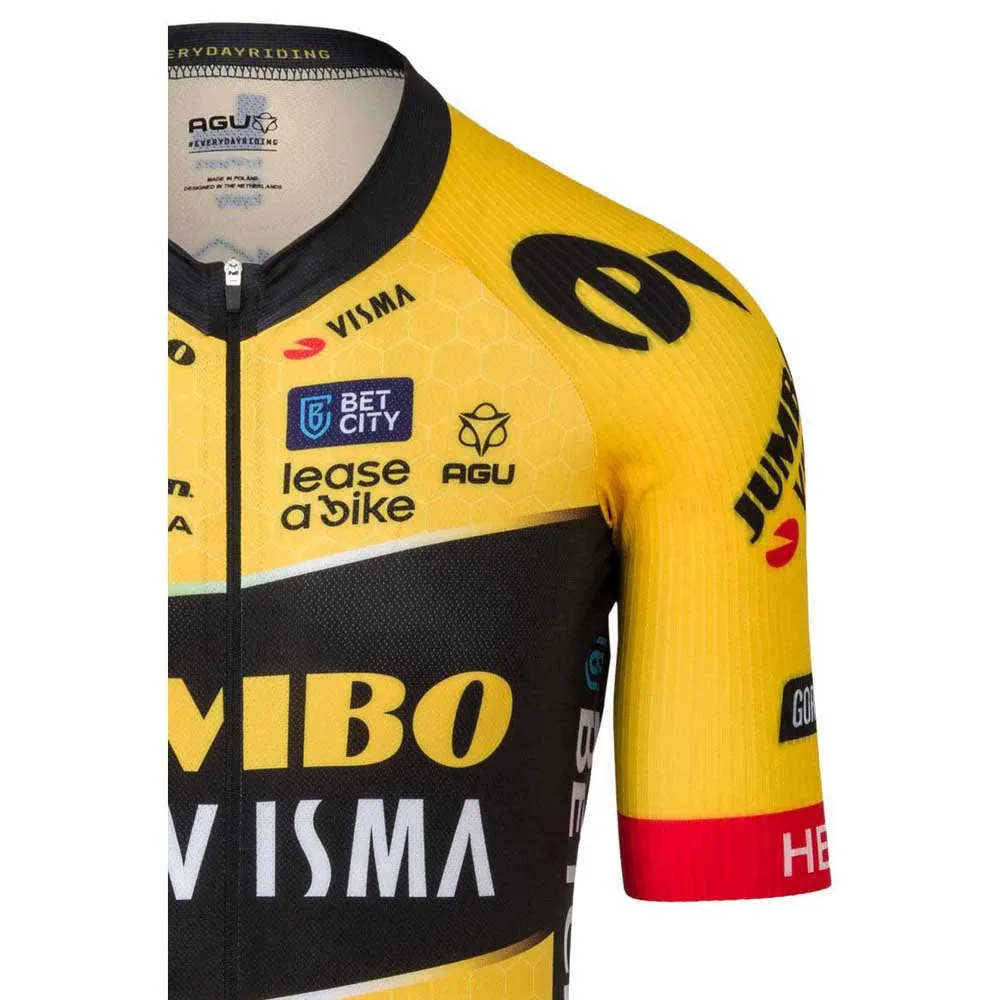 AGU Jumbo-visma Premium Replica 2023 Kurzarm-radtrikot, Black / yellow AGU Jumbo-visma Premium Replica 2023 Kurzarm-radtrikot, Black / yellow