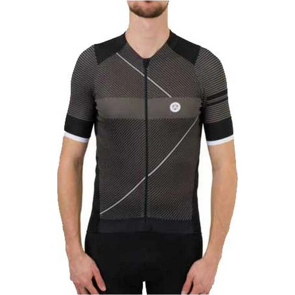 AGU Stripe Kurzarm-radtrikot, Black / grey AGU Stripe Kurzarm-radtrikot, Black / grey