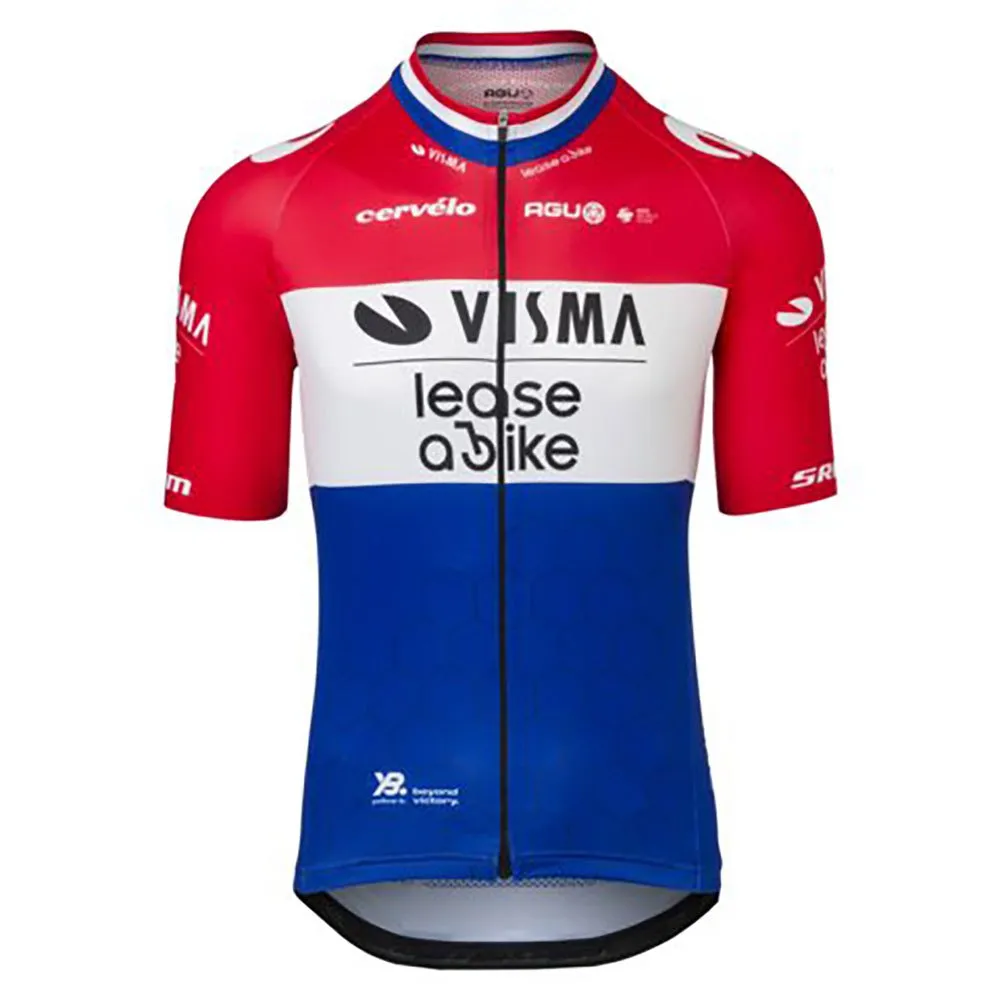 AGU Visma | Lease A Bike Replica Dutch Champion 2024 Kurzarm-radtrikot AGU Visma | Lease A Bike Replica Dutch Champion 2024 Kurzarm-radtrikot