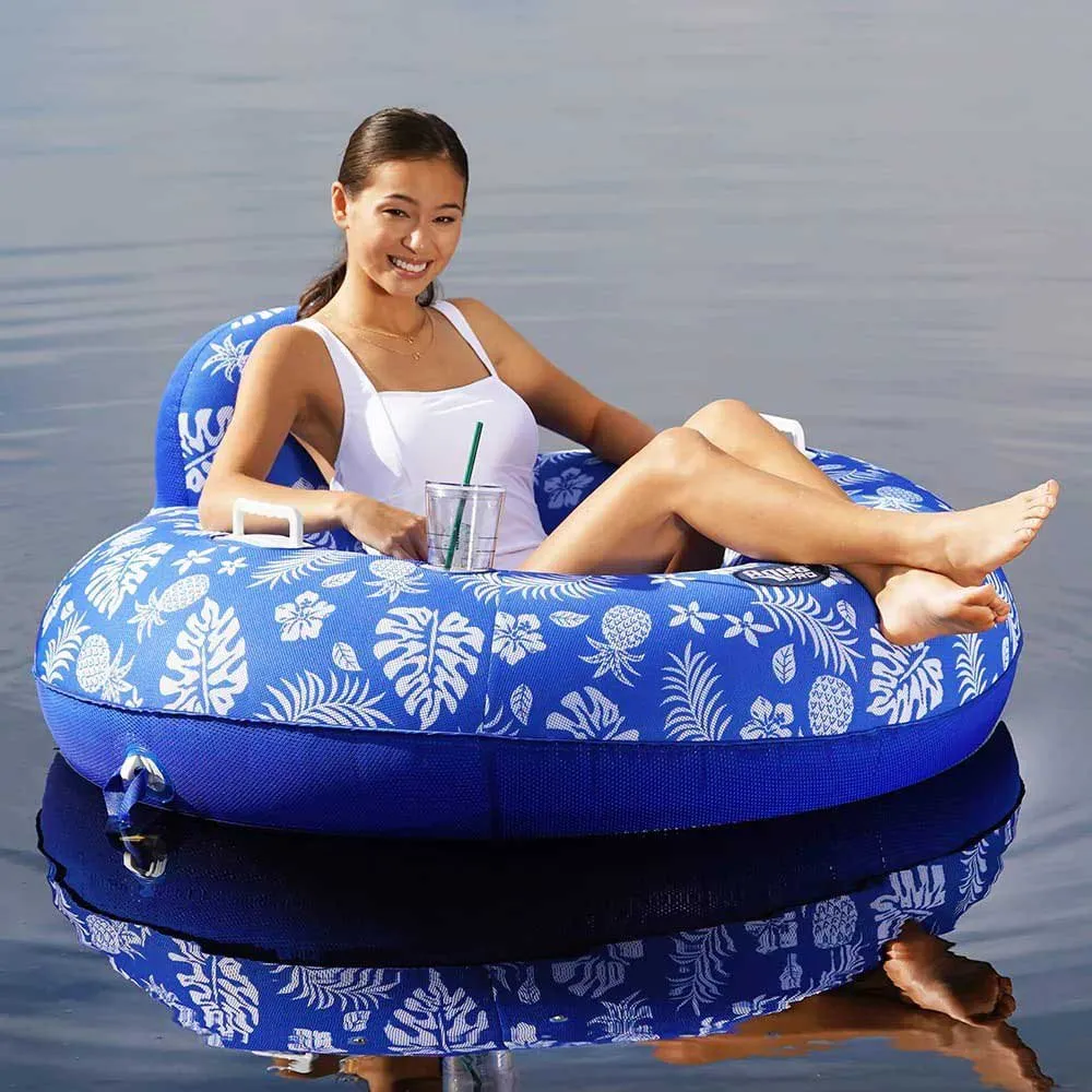 Aguapro Supreme Lake Tube Schwimmring, Blue / white, 122cm Aguapro Supreme Lake Tube Schwimmring, Blue / white, 122cm