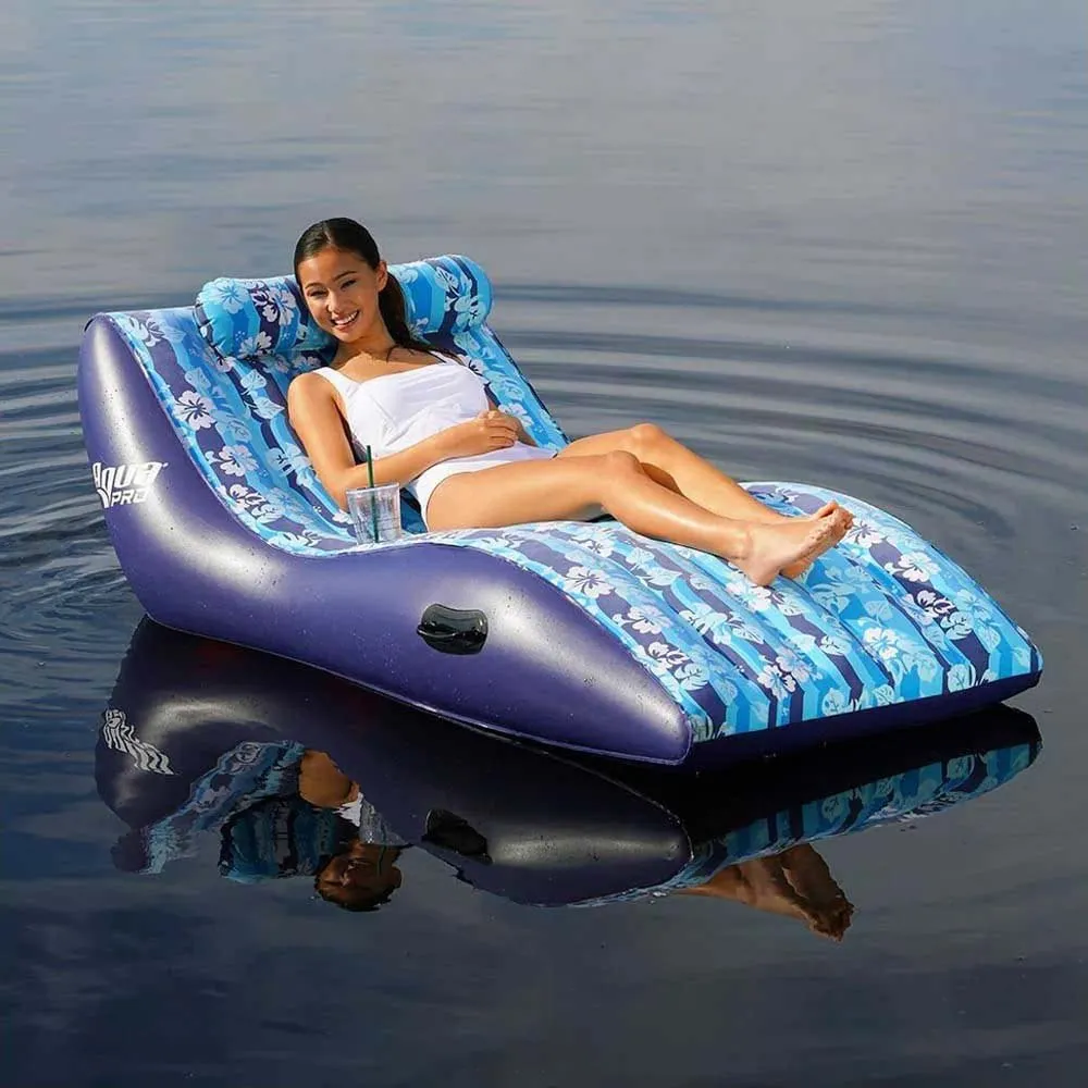 Aguapro Ultra Gepolsterter Komfort-lounge unisex, Blue / white, 97 x 180cm