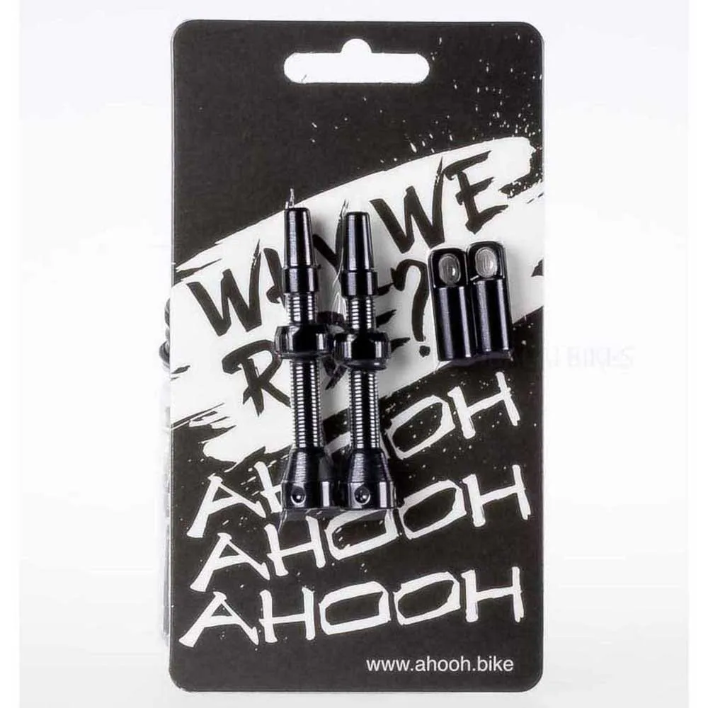 Ahooh Tech Presta Ventile, Black, 46mm Ahooh Tech Presta Ventile, Black, 46mm